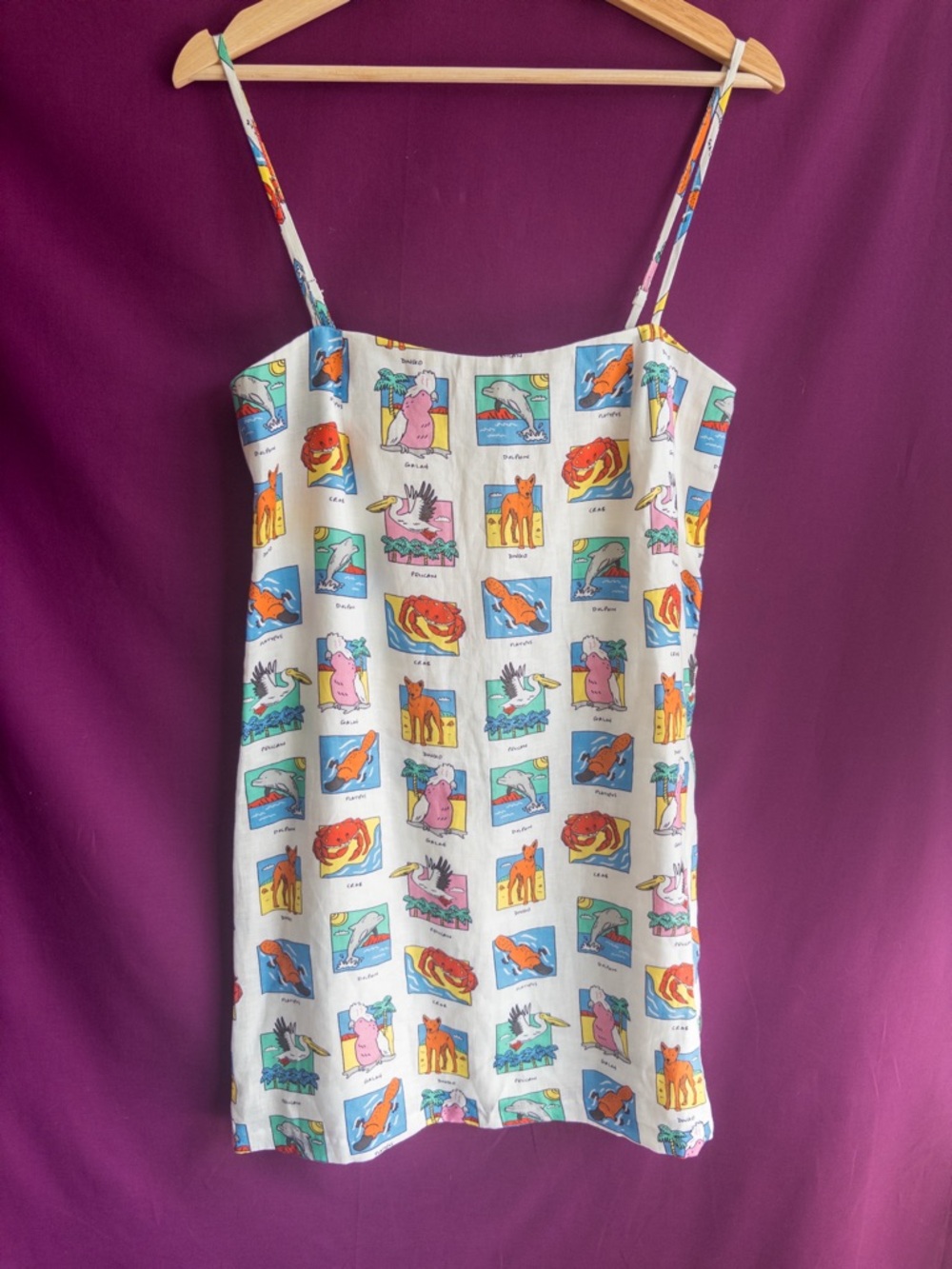 Cools Club Aussie Summer Animal Print Shift Dress NWT Size M